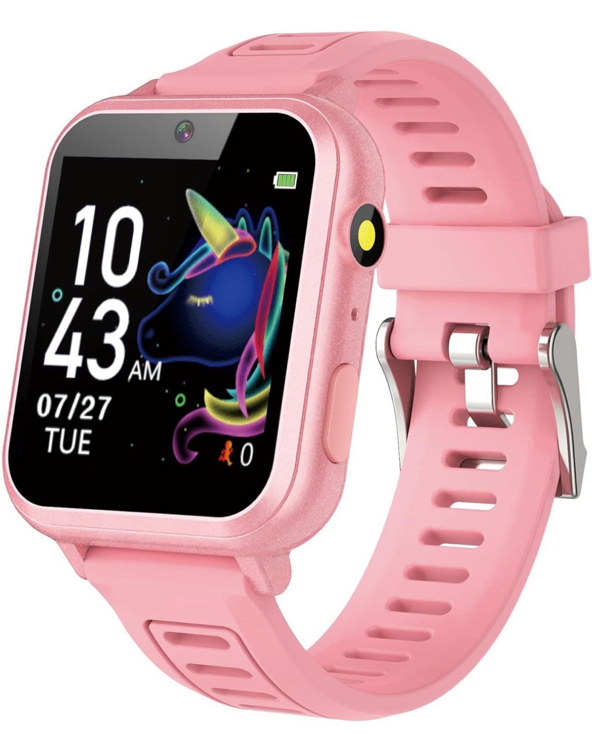 Kids Smart Watch 24 Game Pixel HD Cameras Children 3-14 Gifts Girls (Pink)