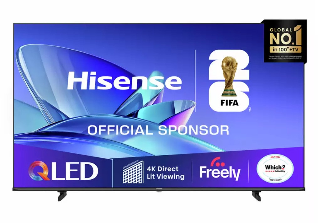 Hisense TV 65 Inch 65E78QTUK Smart 4K Ultra HD HDR QLED Freely TV Black
