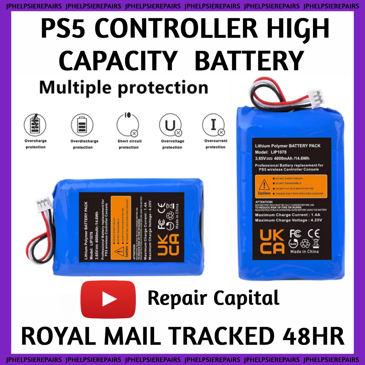 PS5 PlayStation 5 Controller Battery 4000Mah for PS5 DualSense – High-Capacity