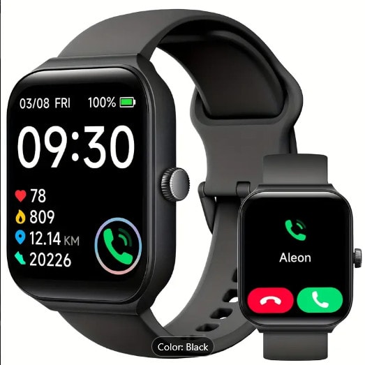 Alexa Smart Watch for Men - Answer/Make Bluetooth Call Fitness Watch Waterproof