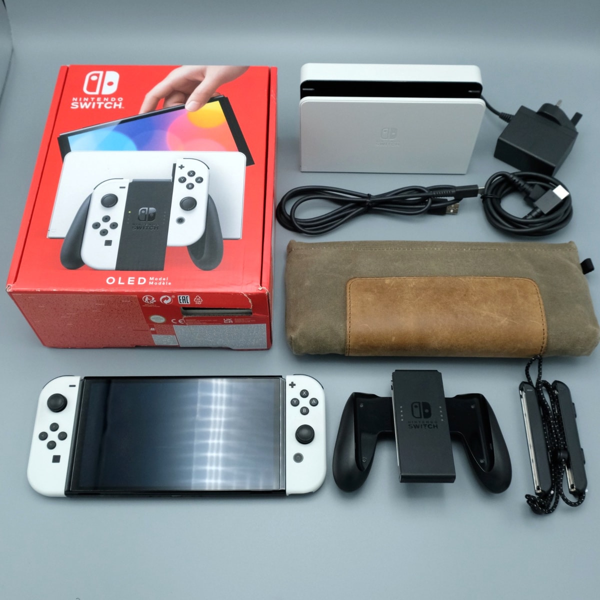 Nintendo Switch OLED - boxed + 200gb MicroSD & premium carry case - v.little use