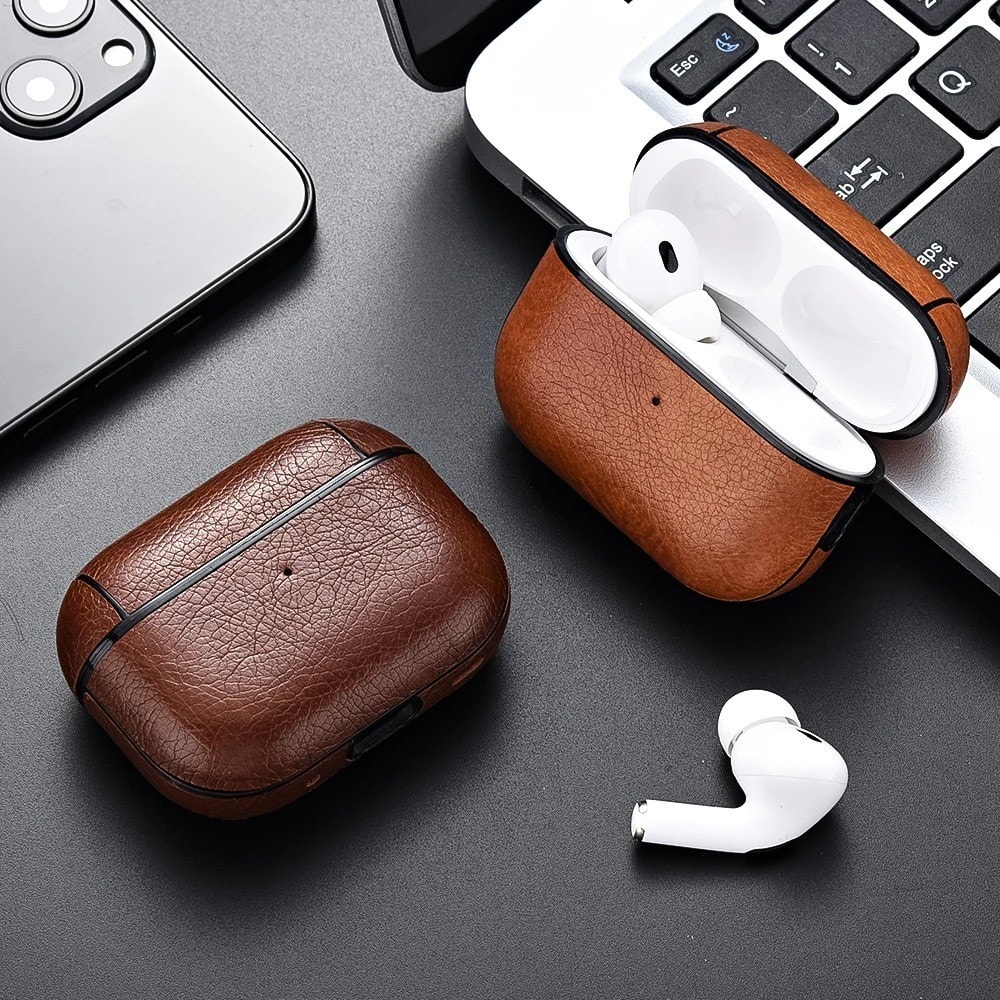 Leather Case For AirPods Pro 2 3 USB-C AirPod 4 Cover Business Shockproof UK