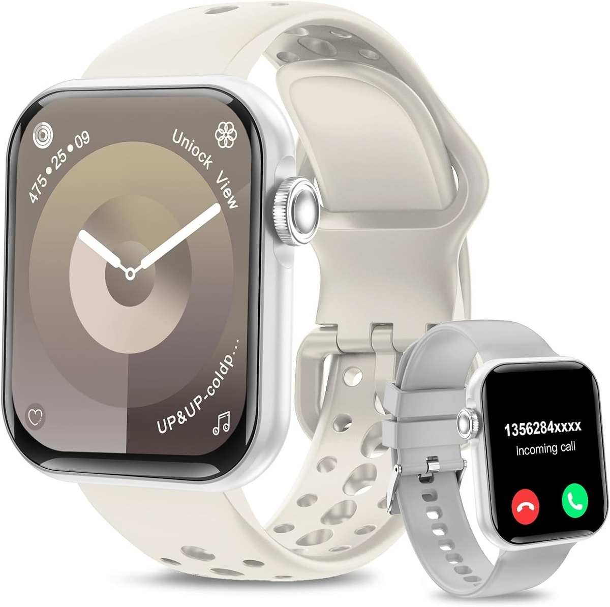 Smart Watch for Men Women,1.83” Smartwatch with Bluetooth Call, Heart Rate &