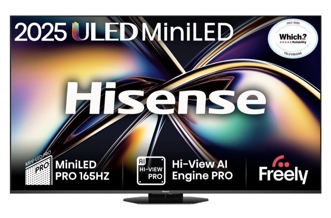 Hisense 55" 55U8QTUK MiniLED ULED 165Hz Smart AI TV