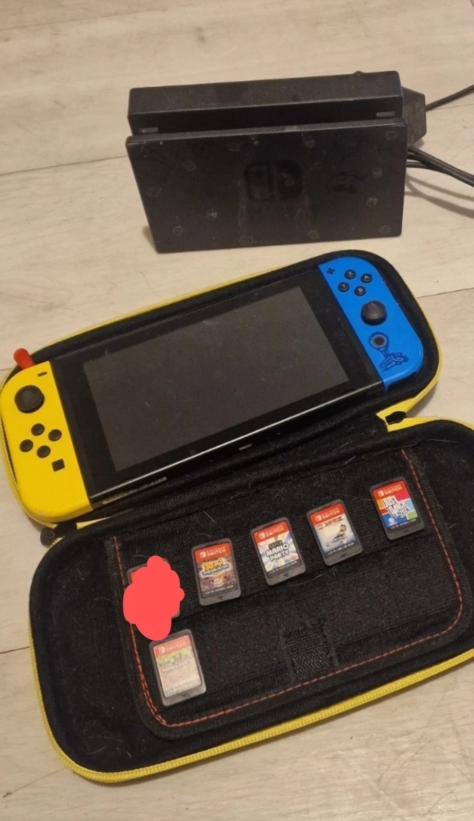 Nintendo Switch Bundle Console Games Dock and Charger Tested Working With Case