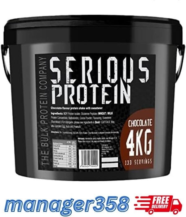 Serious Whey Protein Powder & Casein Blend 4kg Lean Muscle Complex Amazing Value