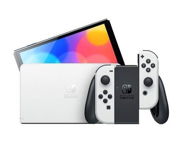 Nintendo Switch OLED 7" Touchscreen 64GB Games Console Joy-Con White C Grade