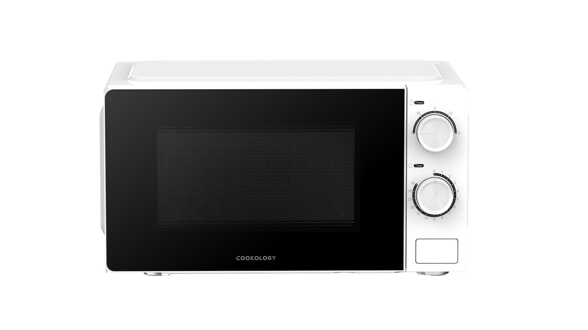 Cookology 20L Microwave Oven 700W Compact Design, Mechanical Controls - White