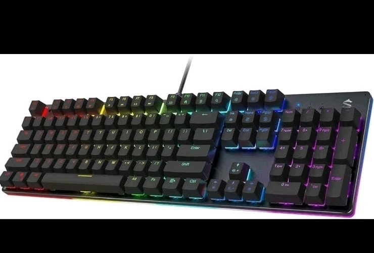 Black Shark RGB Mechanical Gaming Keyboard Sixgill K2 German Layout!