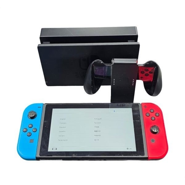 Nintendo Switch HAC-001(-01) 32GB Red & Blue Console with Dock & Joy-Cons