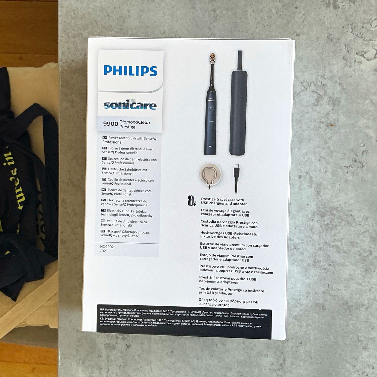 Philips Sonicare 9900 Prestige Sonic Rechargeable Toothbrush Black 3 Speed