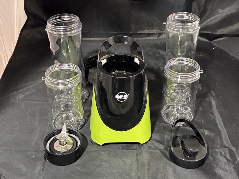 Enpee Personal Blender with Plug-in Power Compact Smoothie Maker inc 4 Jars 300W