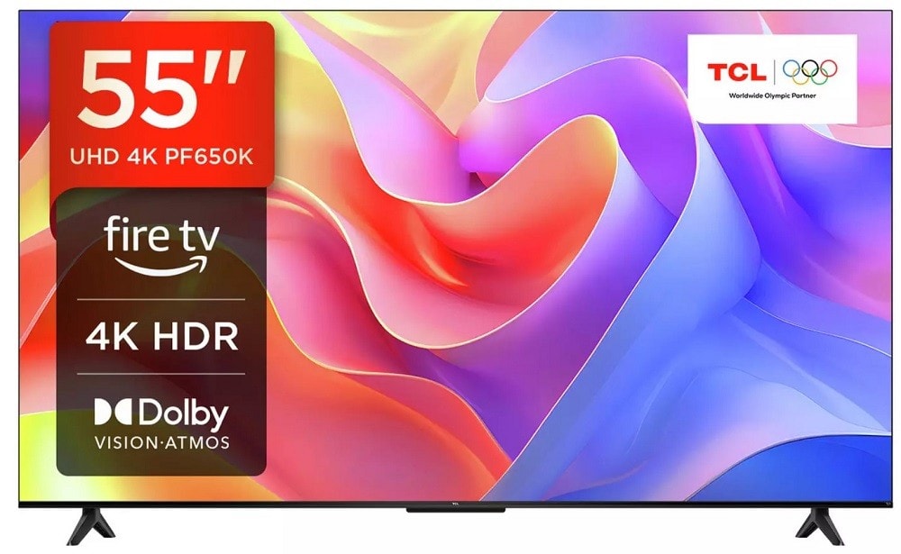 TCL 55 Inch TV 4K Smart TV 55PF650K Ultra HD HDR LED Freely Fire TV