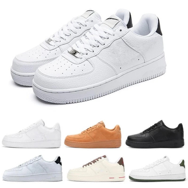 Mens Womens Leather Sneakers Casual Trainers Walking Running Sports Gym Shoes