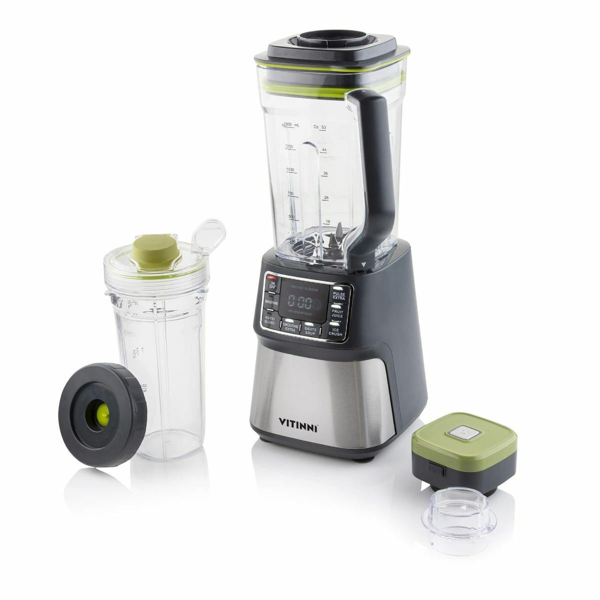 Vitinni 1500W High Power Vacuum Smoothie Blender, Ice Crush Function, 1500ml