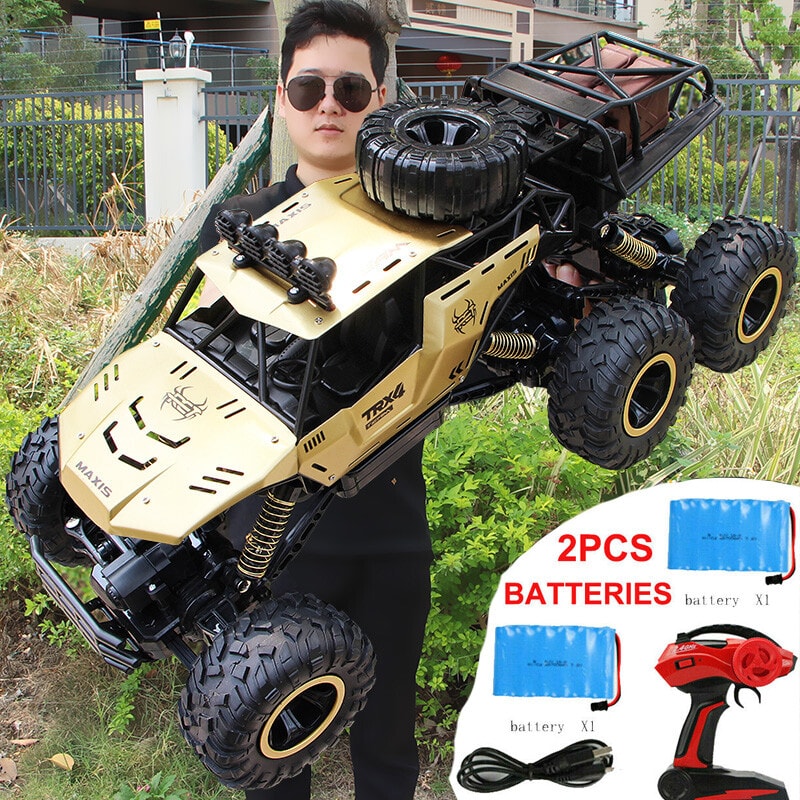 1:12 Gold 4WD Remote Control RC 46CM Cars Electric Toy Car Monster Truck 6 Wheel