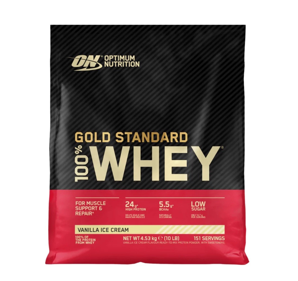 Optimum Nutrition Gold Standard Vanilla Ice Cream Flavour 151 Servings 4.53kg