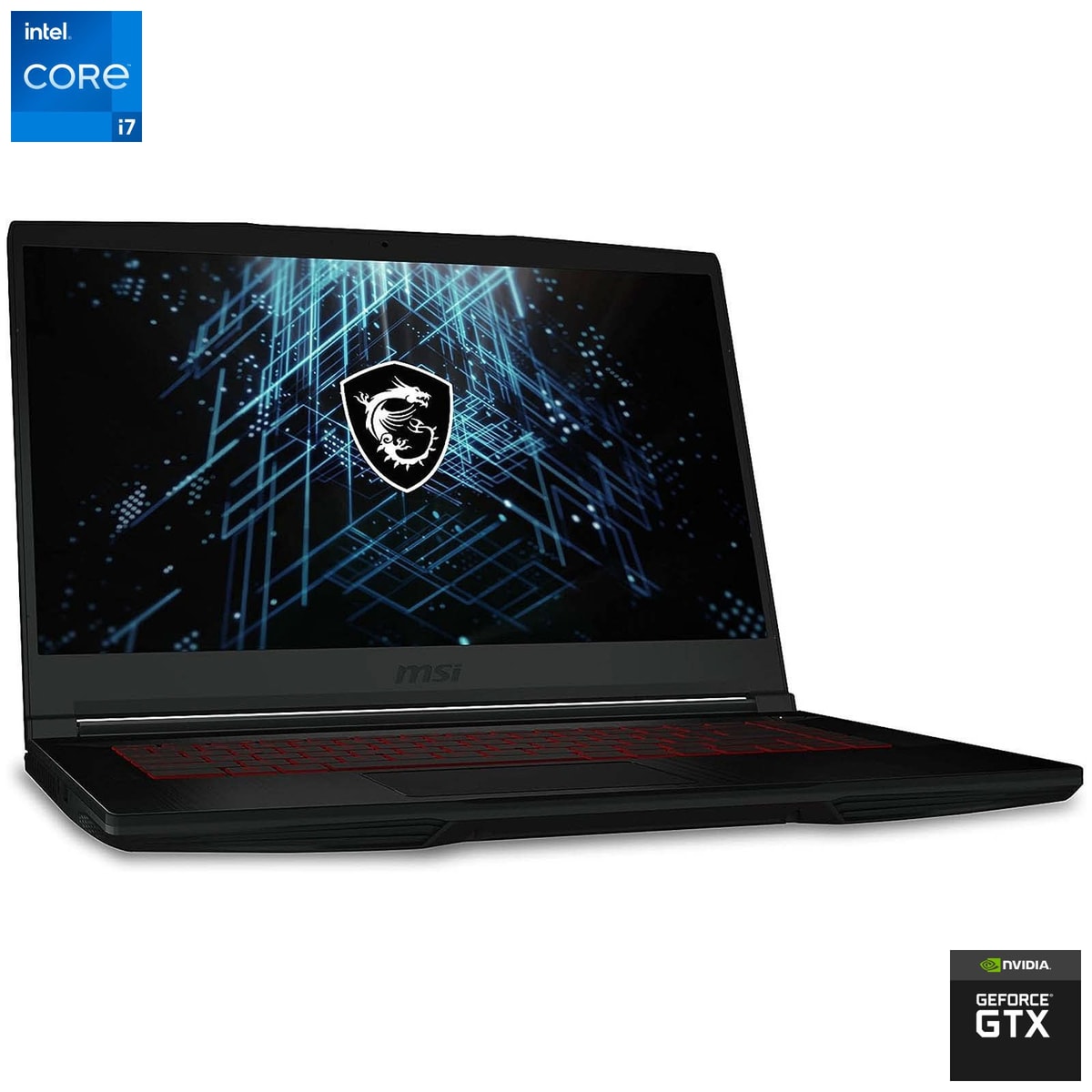 MSI GF63 15.6" Gaming Laptop: Core i7-11800H, 16GB 512GB SSD, GTX 1650, Warranty