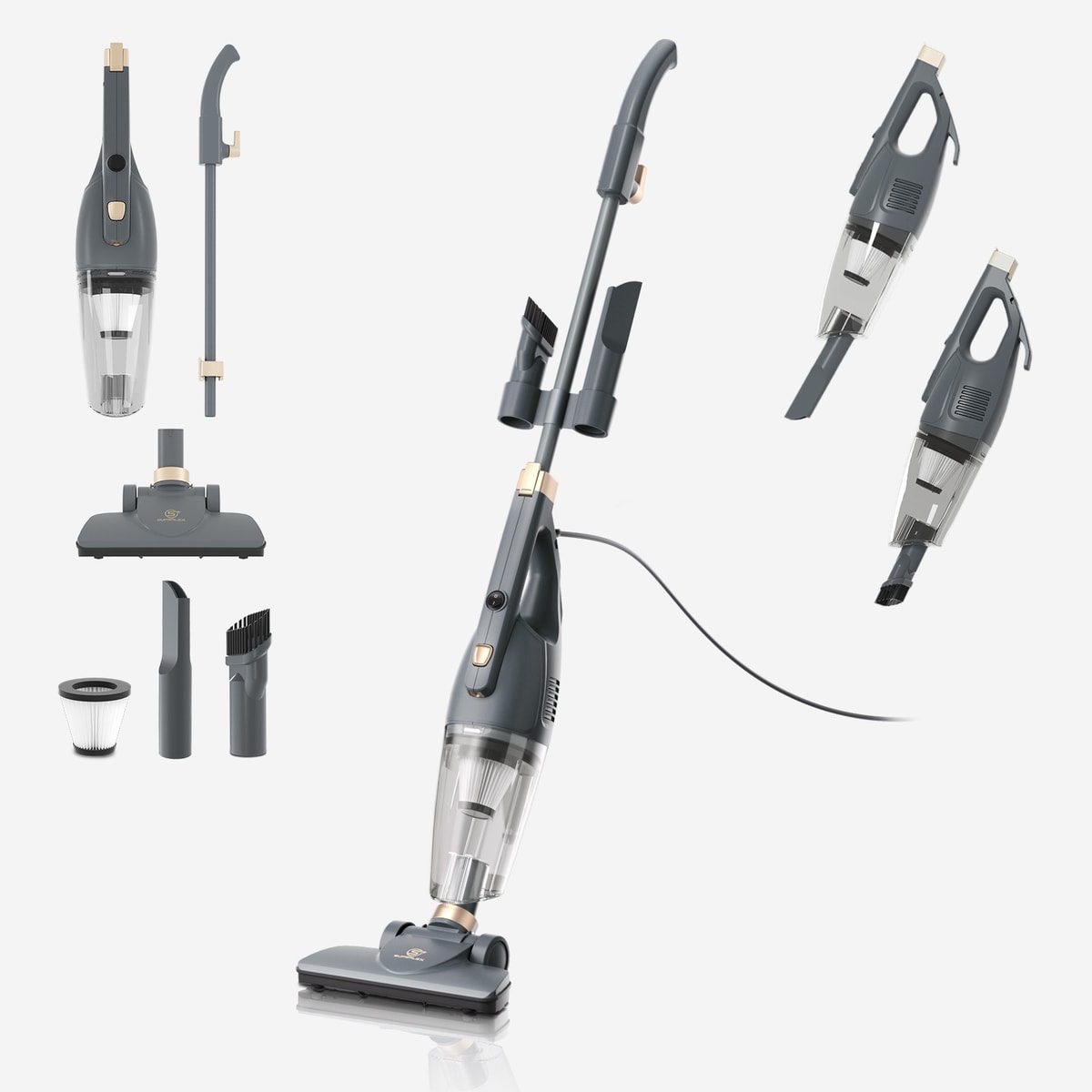 SUPERLEX 3 in 1 Stick Handheld Vacuum Vacuum Cleaner For Carpet Floor Pet Hair