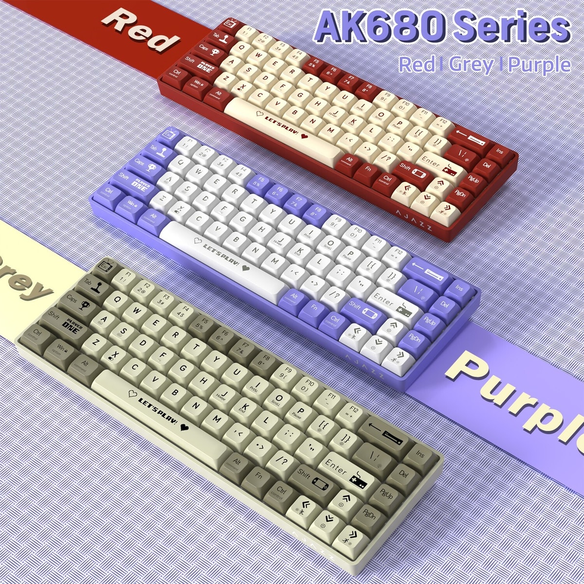 AJAZZ AK680 65% Wired Hotswap Mechanical Gaming Keyboard 68-Key Portable Backlit