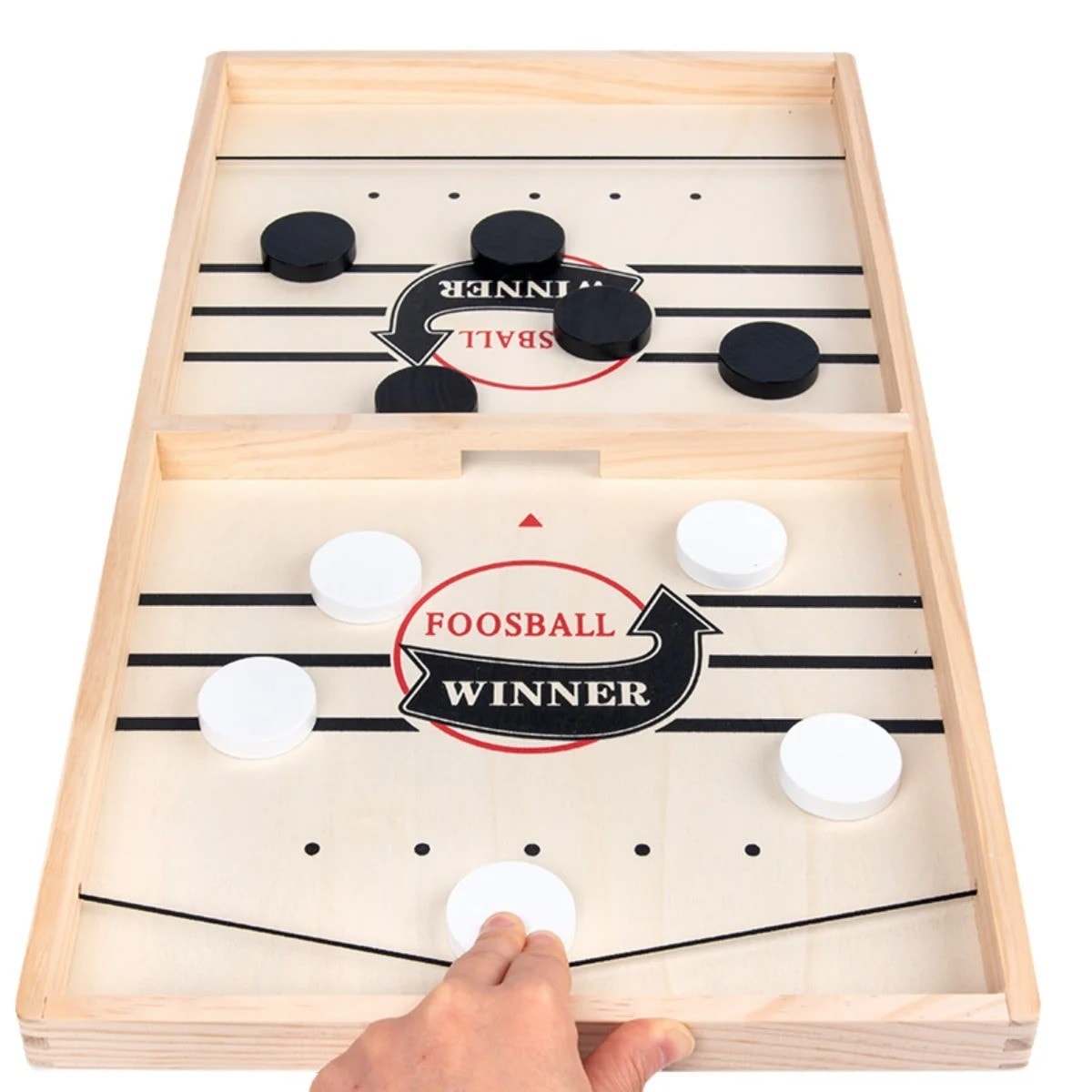 XLarge Family Game Fast Sling Puck Game Hockey Game Wooden Board Table Toy UK