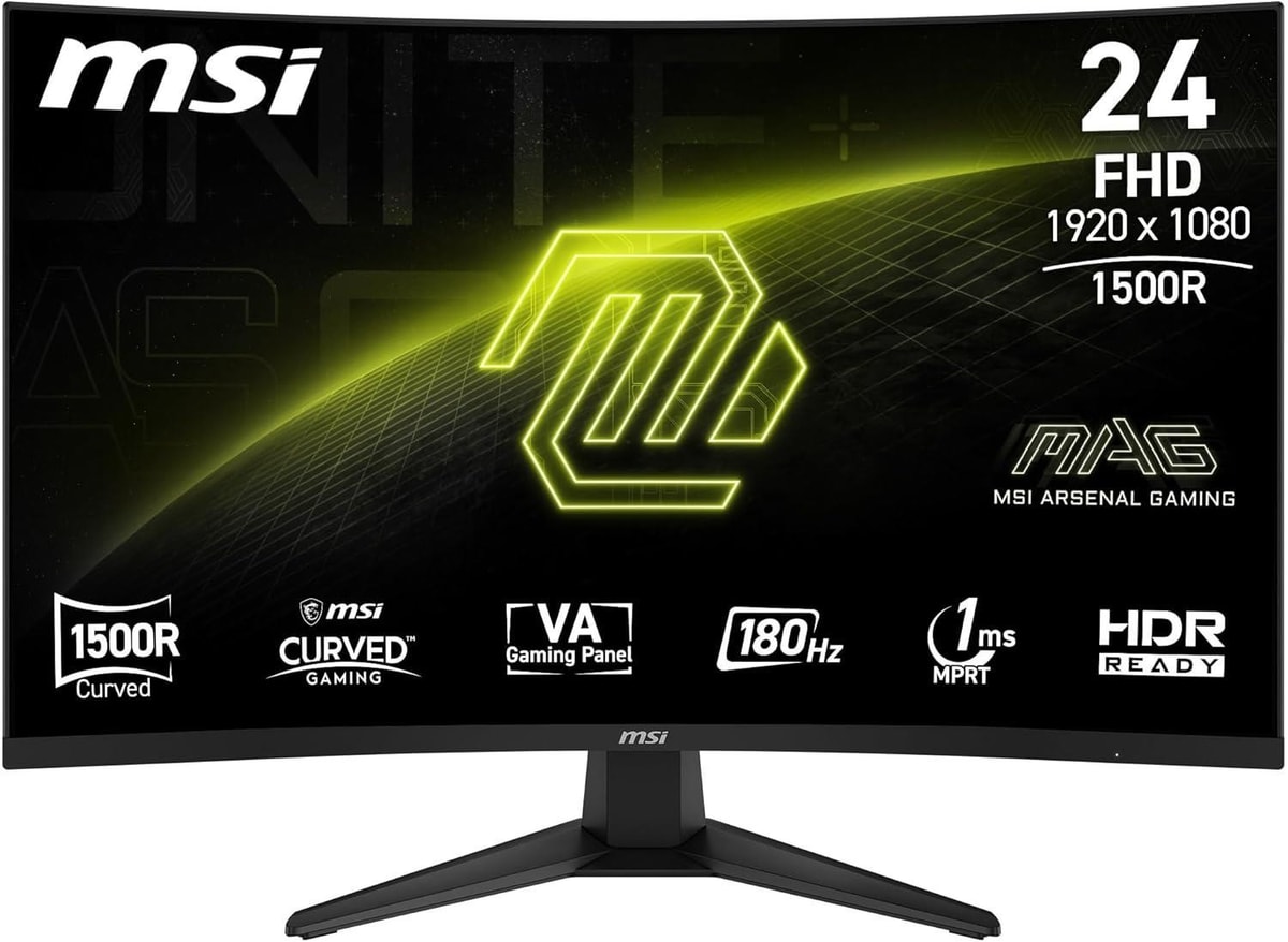 MSI MAG 244C 24In FHD Curved Gaming Monitor- 1500R 1920 x 1080 VA Panel - Refurb