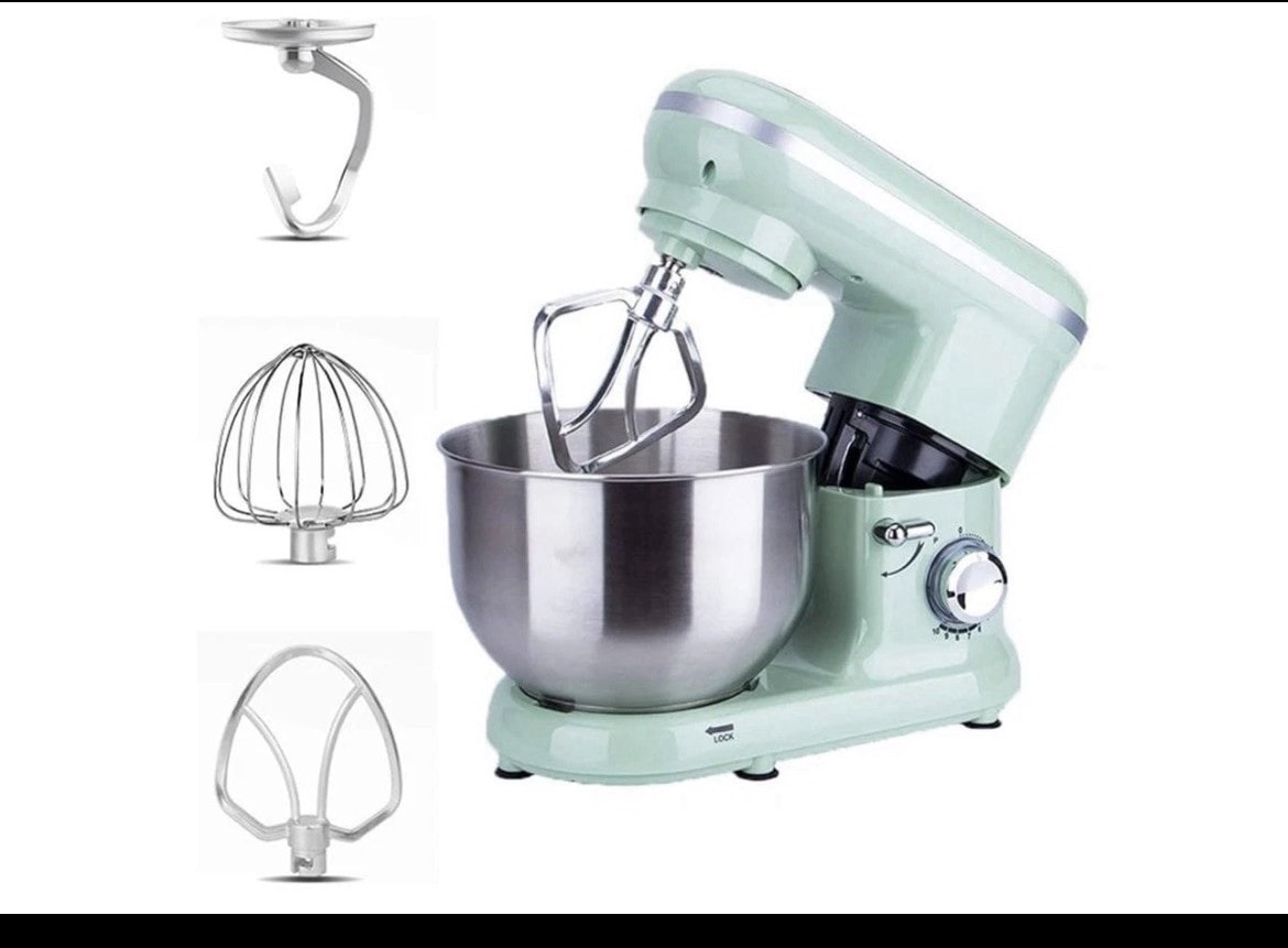 BISTRO Open Kitchen Stand Mixer 1500W, 5L Stainles Steel Bowl, Whisk, 6 Speed
