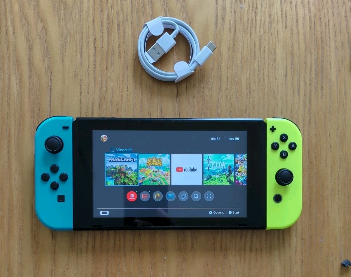 Fully Tested UNPATCHED Nintendo Switch Console 32GB Neon Blue & Yellow joycons