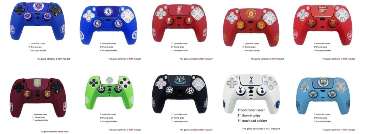 PlayStation 5 Controller Football Various Cover Skin Silicone Case Grips Caps