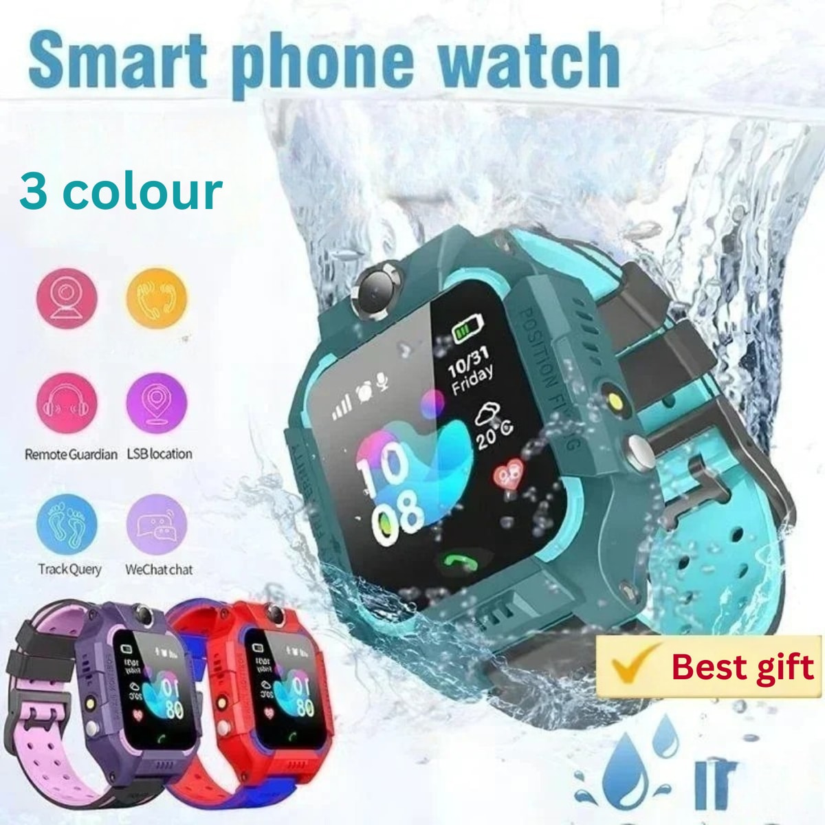 Kids Smart Watch Camera GPS Tracker SOS Call Phone Watches For Boys Girls Gift