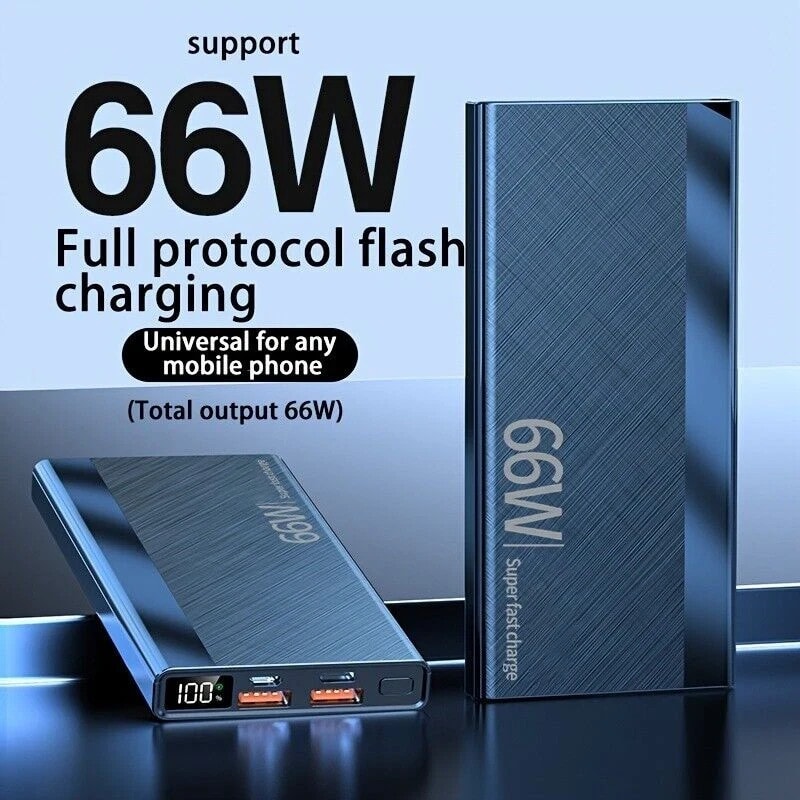 Power Bank 1000000mAh Portable 66W USB Fast Phone Charger Battery LED Display