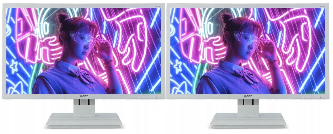Dual 24" Monitor Bundle - 1080p Full HD HDMI VGA DVI USB-C - Twin screen setup