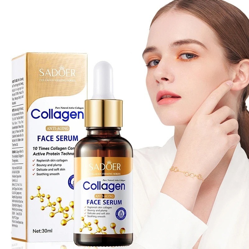 SADOER Collagen Face Serum Anti-Aging Skin Care | Hydrating Facial Essence Oil