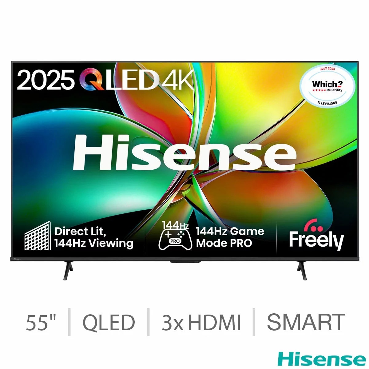 Hisense 55E78QTUK PRO 55 Inch QLED HD Smart TV (SRP £499)