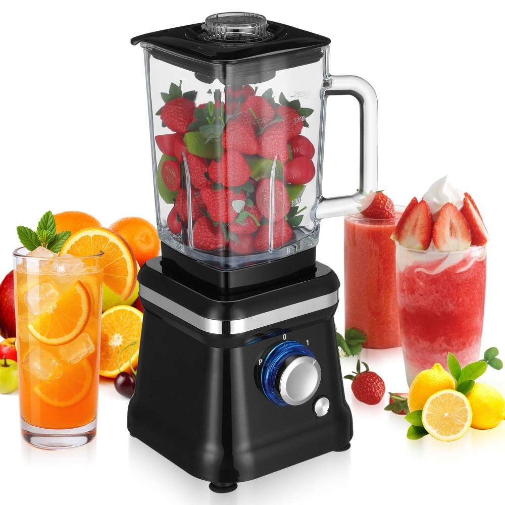 1200W High Power Blender 1.6L Glass Jug Ice Crusher Smoothie Milkshake Juicer