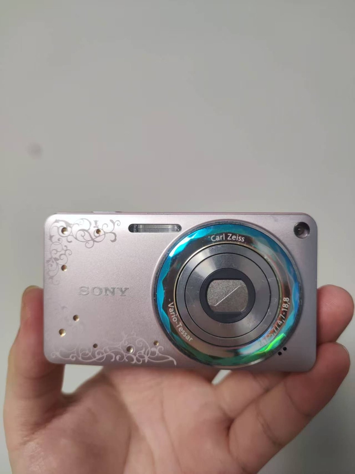 SONY Cyber Shot DSC-W350D Pink Digital Camera English language Tested All good