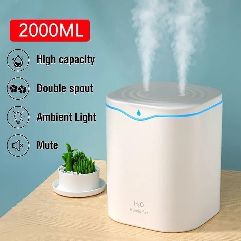 Oil Diffuser Air Humidifiers Cool Mist Humidifier for Bedroom Large Room Home UK