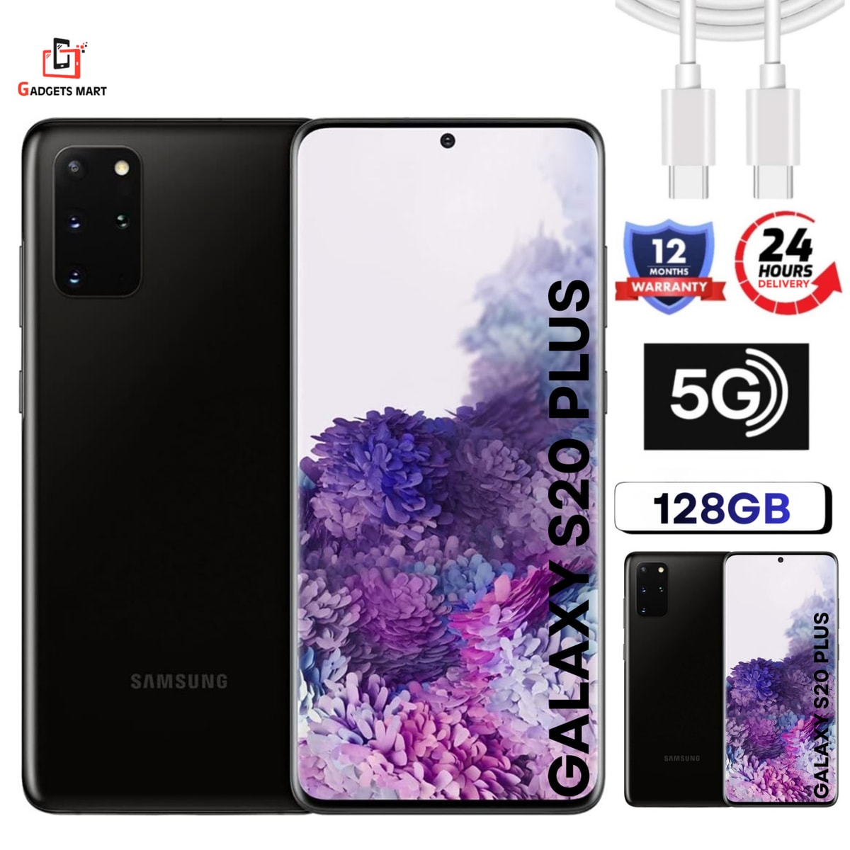 Samsung Galaxy S20 Plus 128GB 5G Dual Sim Unlocked Brand New Condition - Black