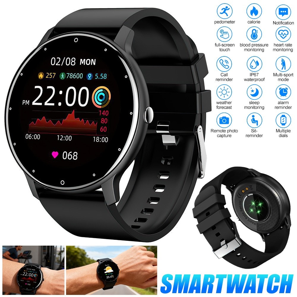 Smart Watch Fitness Tracker Blood Pressure Heart Rate Bluetooth Call Sport Watch