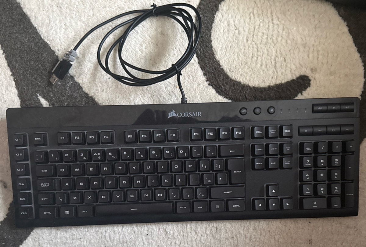 Corsair K55 RGB Gaming Keyboard Black, Wired, USB, QWERTY