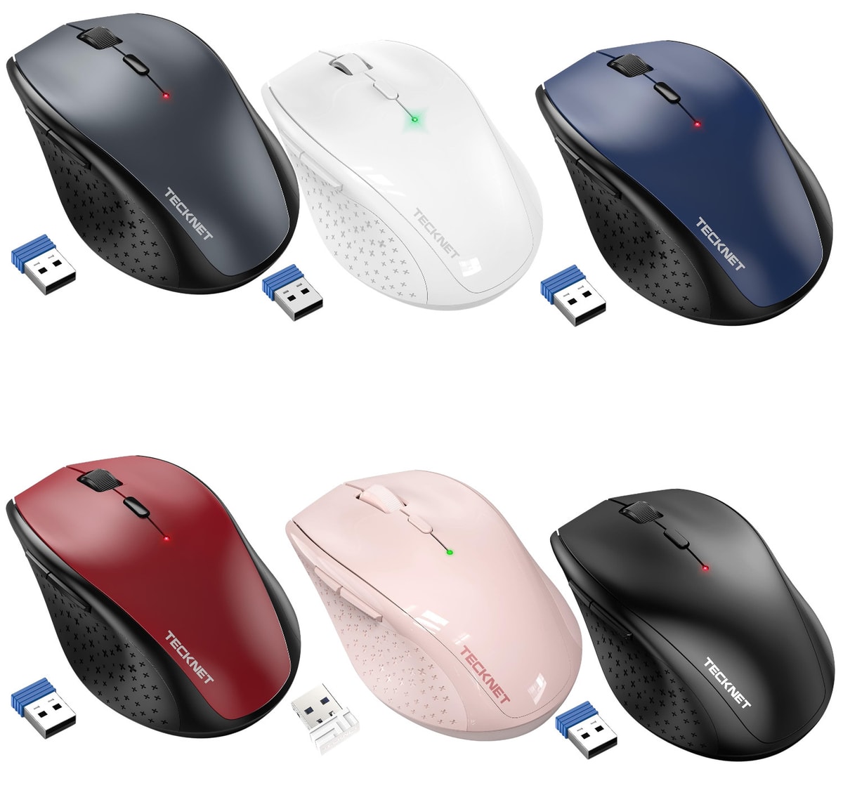 TECKNET 2.4G Wireless Mouse for Laptop 4800 DPI Optical Computer Mice