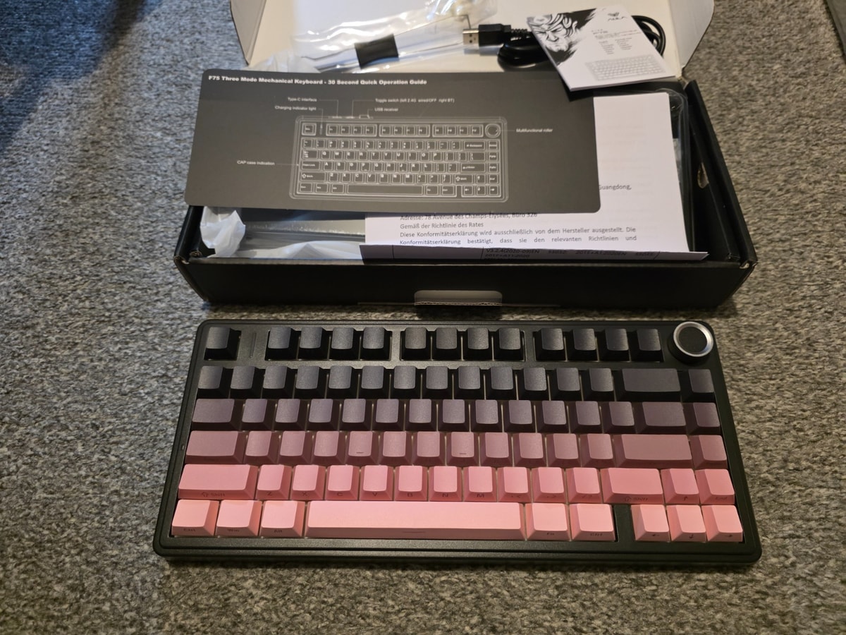 AULA F75 Pro Reaper 75% Wireless/2.4Ghz/USB/BT Mechanical Gaming Keyboard RGB