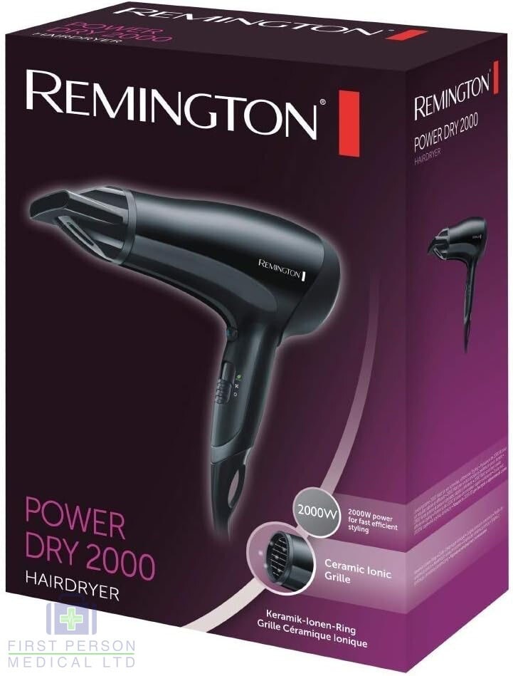 Remington Power Dry 2000 D3010 Professional Hairdryer Hair Dryer Ceramic Ionic