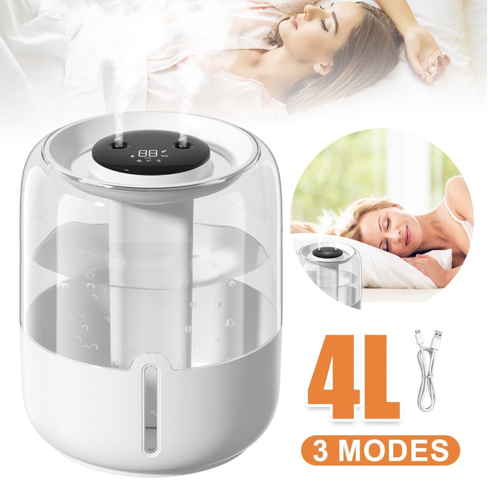 4L Bedroom Humidifiers Cool Mist Air Humidifier for Home and Plant Quiet Indoor