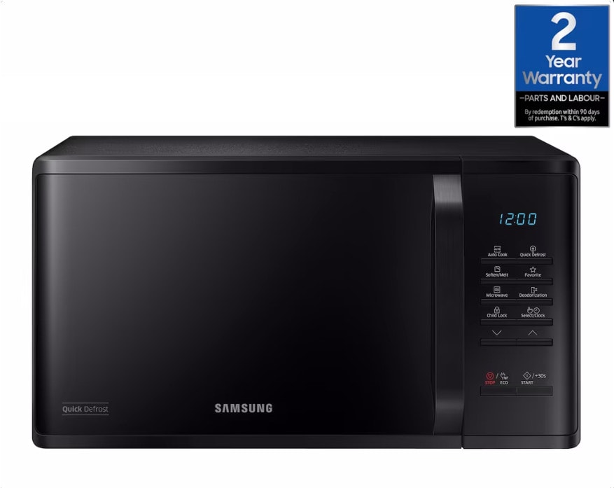 Samsung 23L Ceramic Enamel Solo Microwave Oven MS23K3513AK + 2 Year Warranty ✅