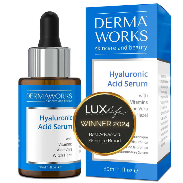 HYALURONIC ACID SERUM Hydrating Plumping Face Serum Fine Lines Smooth Skin