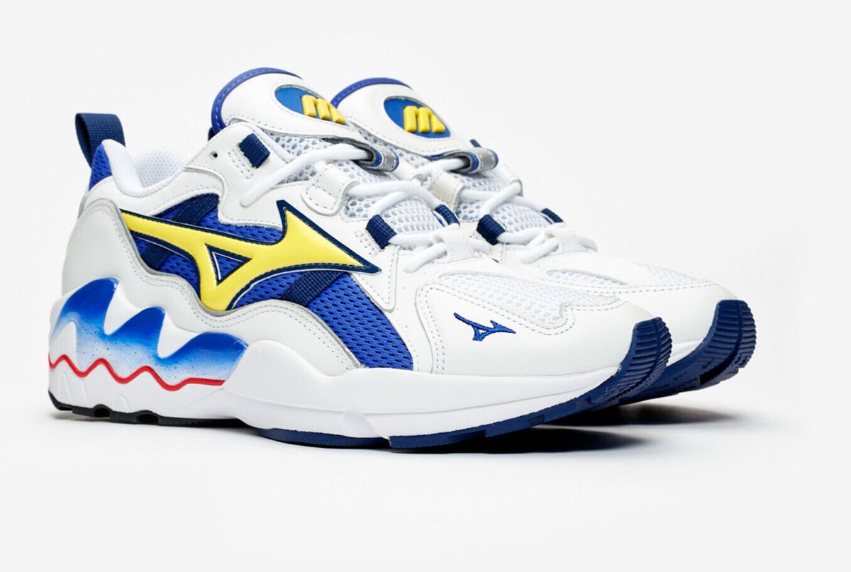 Mizuno Retro Running Shoes Wave Rider 1 OG White Leather / Mesh Trainers