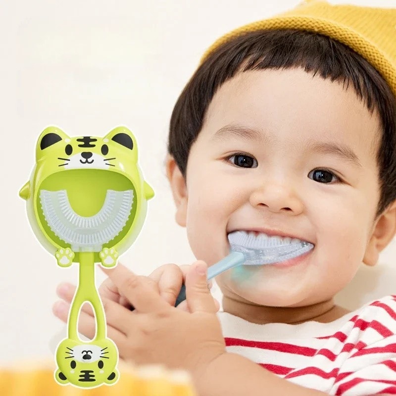 Kids U-shape Toothbrush Children’s Silicone 360° Thorough Cleaning Teeth Brush