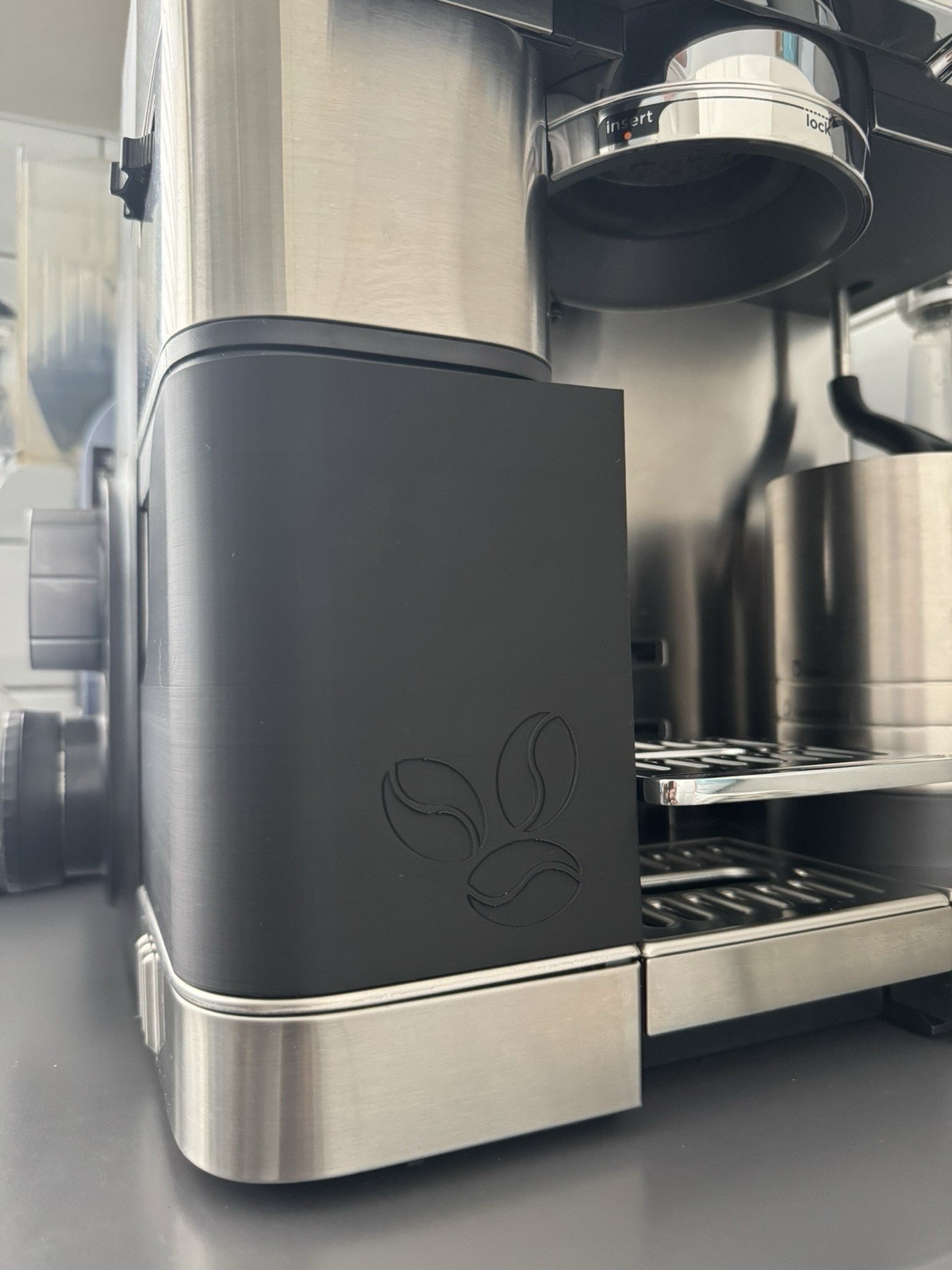 Knock Box for Ninja Luxe Coffee Machine – Black Espresso Grounds Bin