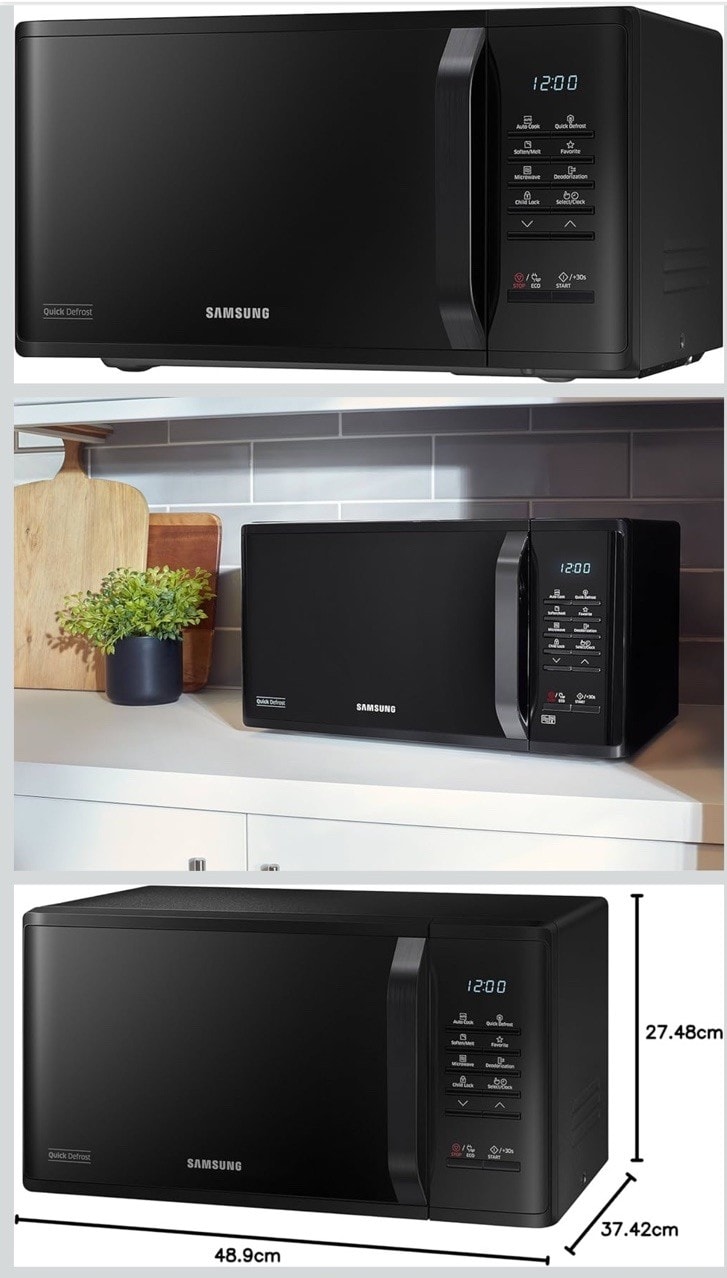 Samsung MG23K3575AK Solo Microwave Oven-Black